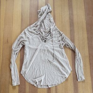 American Eagle Outfitters Soft & Sexy Plush Hooded long sleeve t shirt